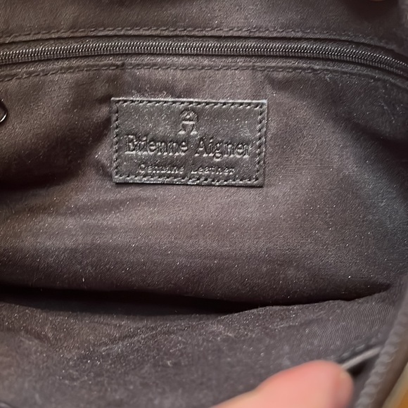 Etienne Aigner black genuine leather shoulder bag - Picture 3 of 5